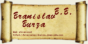 Branislav Burza vizit kartica